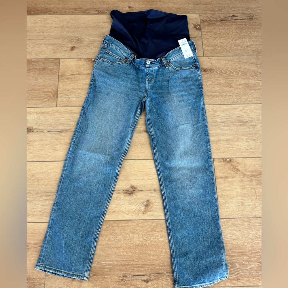 abercrombie maternity 90s straightt jean